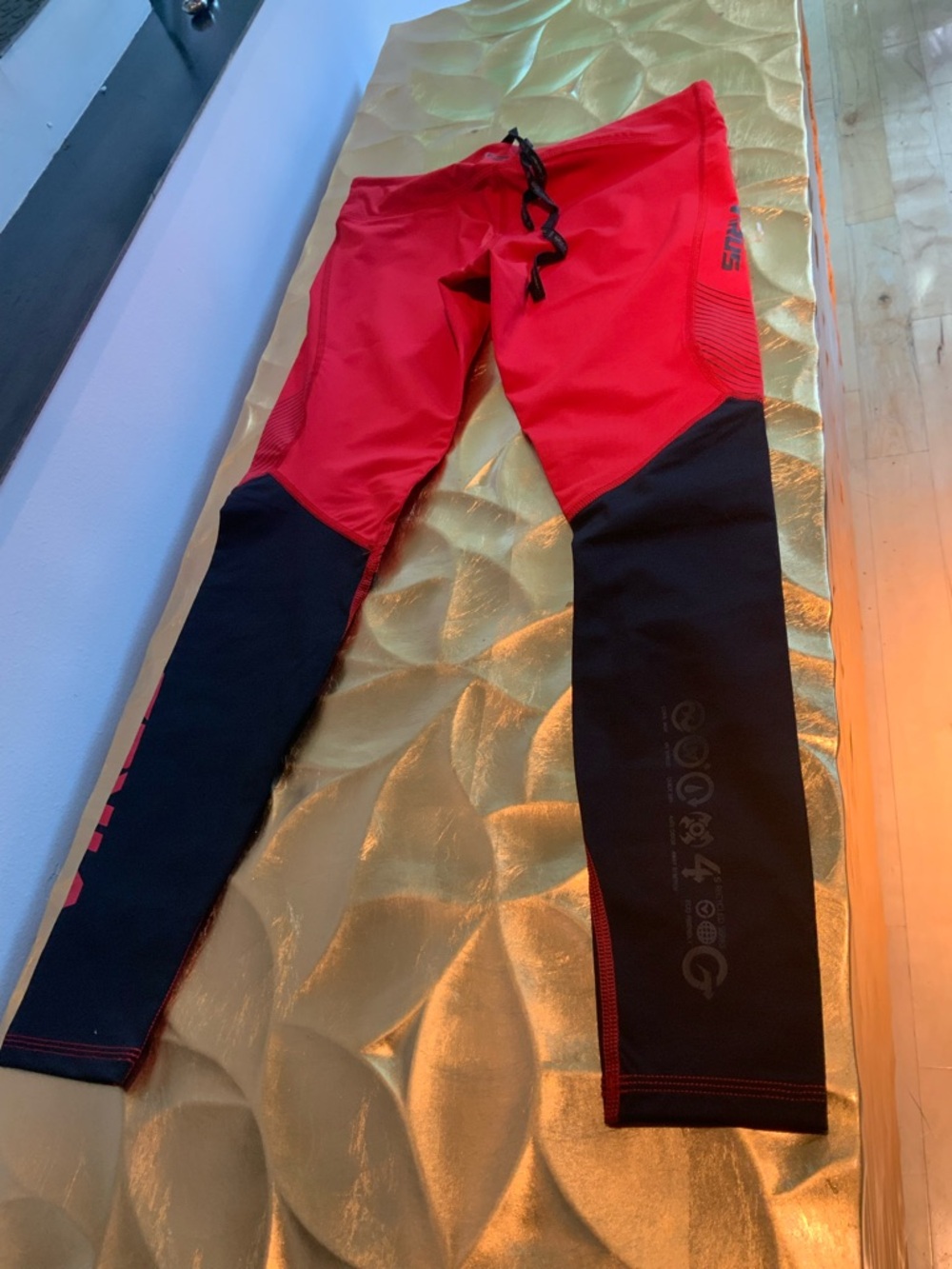 Virus Red and Black Leggings